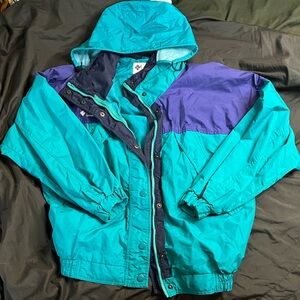 Columbia Turquoise and Dark Blue Jacket